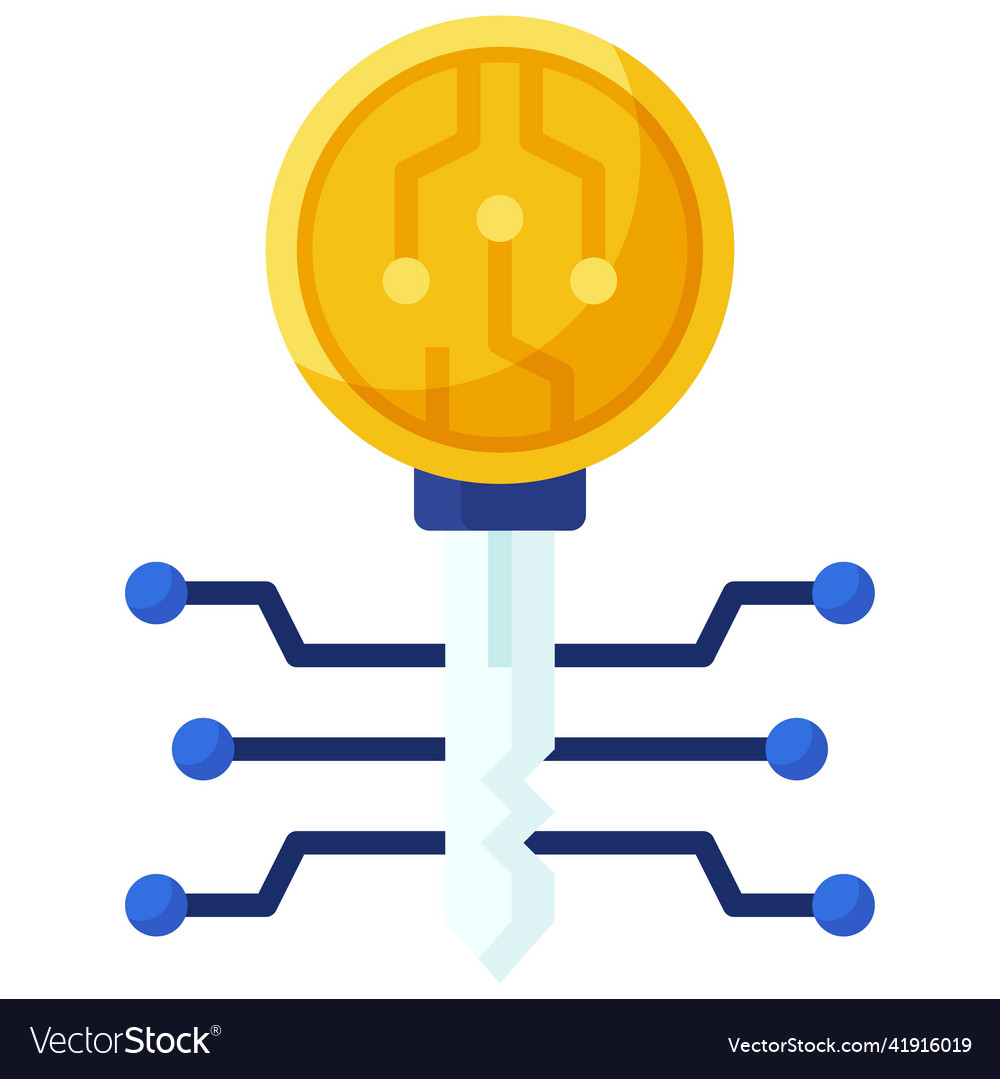 Verschlüsselung Schlüssel Icon Blockchain bezogen