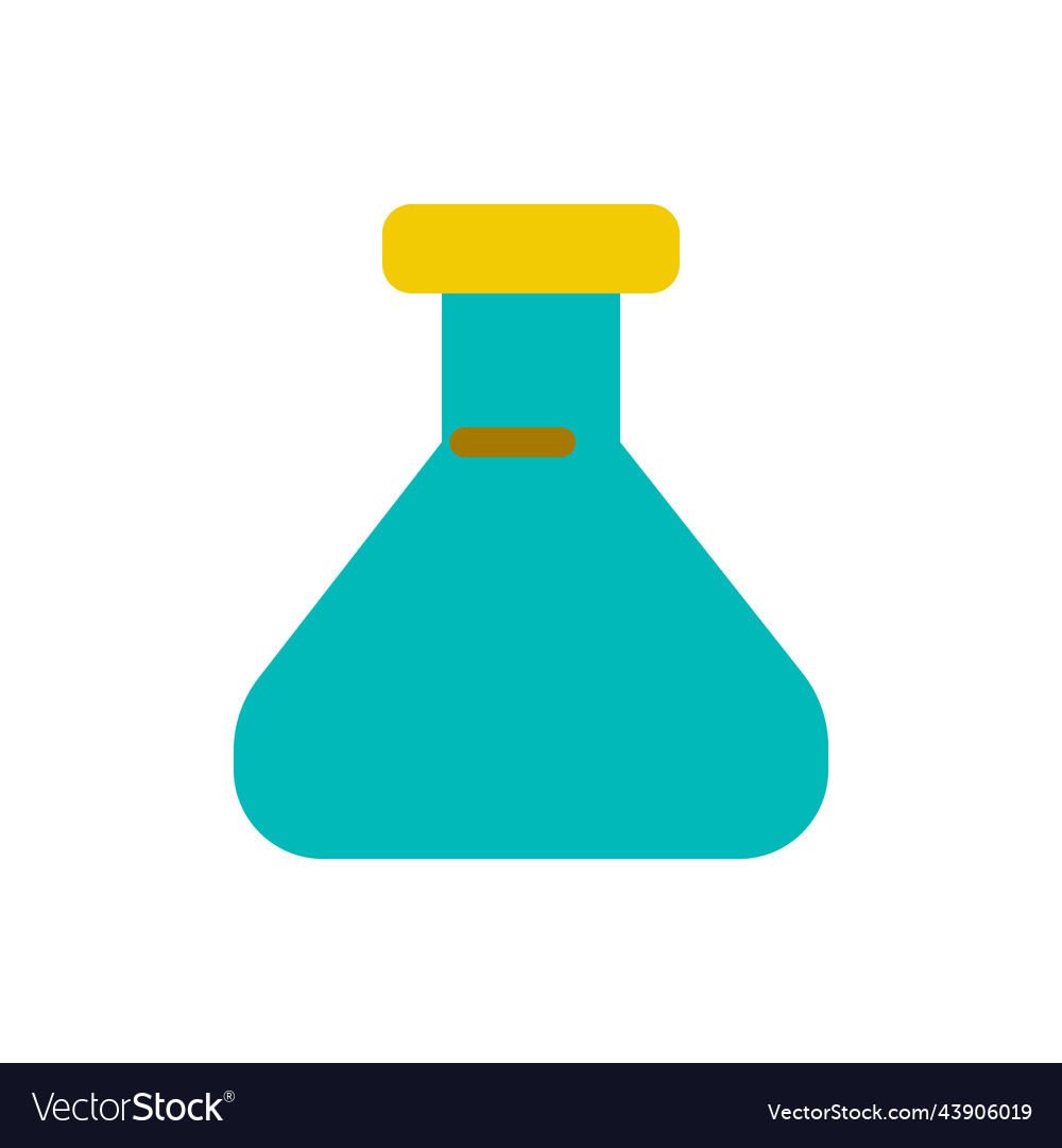 Erlenmeyer flask flat color ui icon
