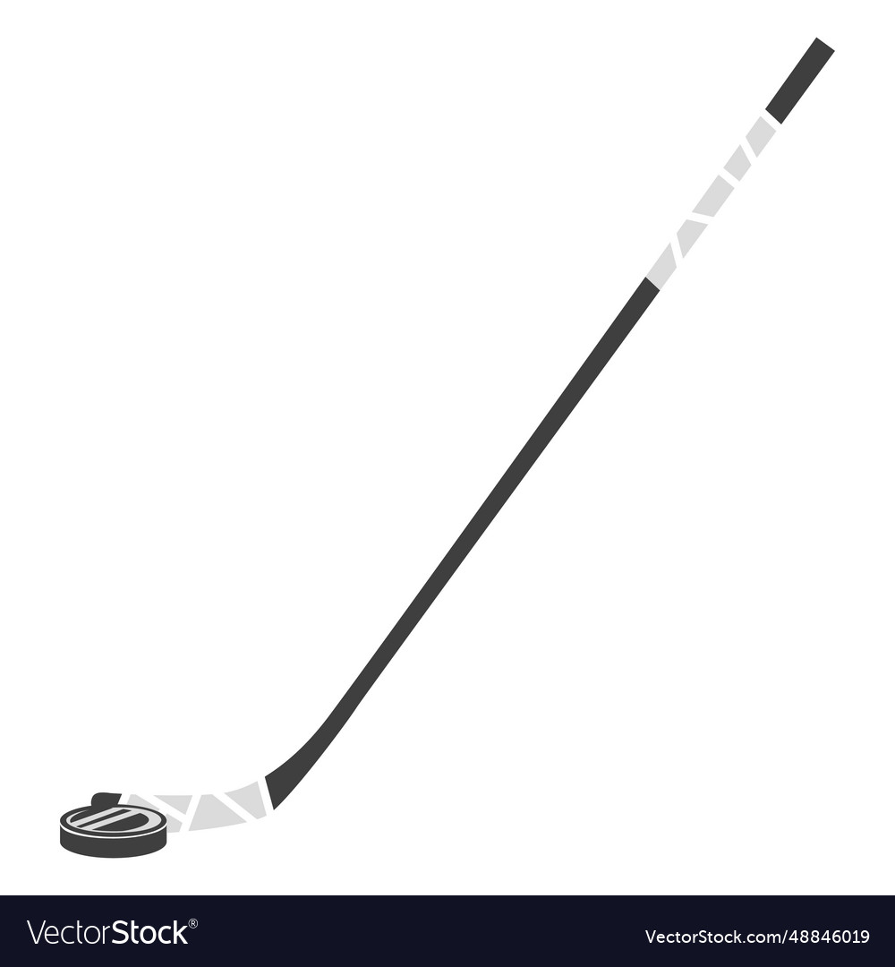 Flat colored ice hockey stick