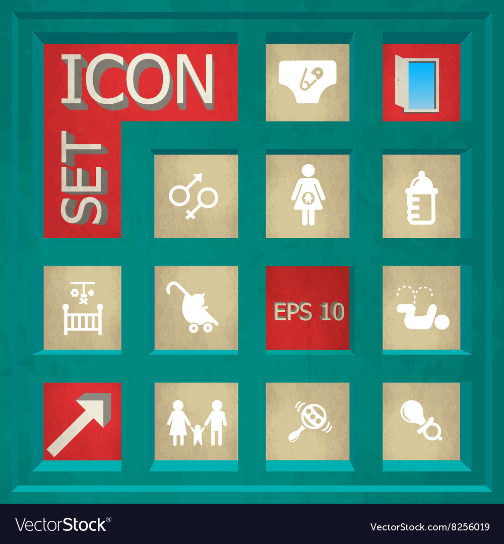 Icon set Royalty Free Vector Image - VectorStock