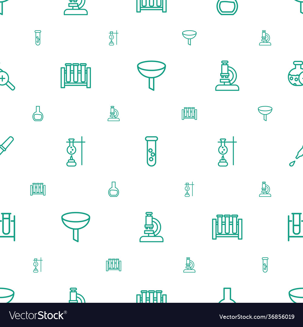 Laboratory icons pattern seamless white background