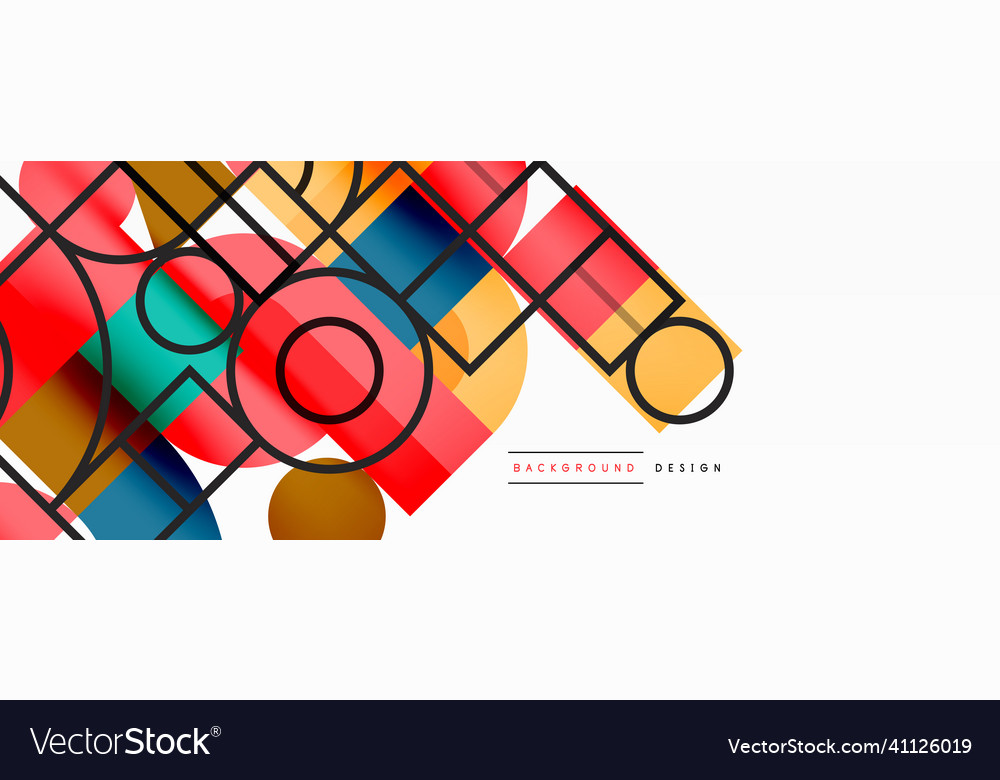 Minimal geometric abstract background circle vector image Minimal geometric abstract background circle
