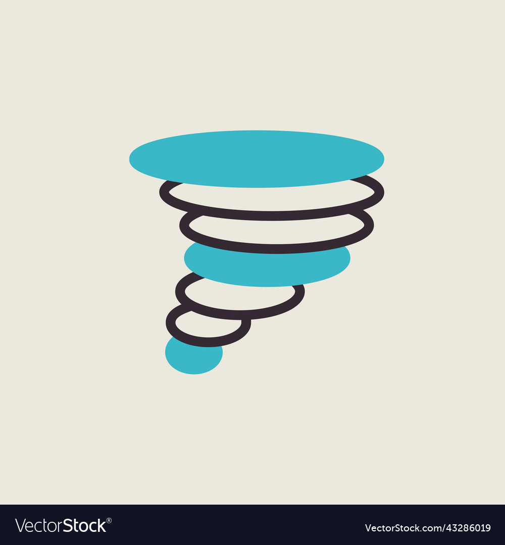 Tornado icon whirlwind storm sign meteorology Vector Image