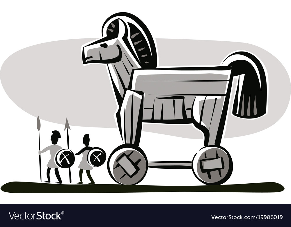 Trojan horse Royalty Free Vector Image - VectorStock