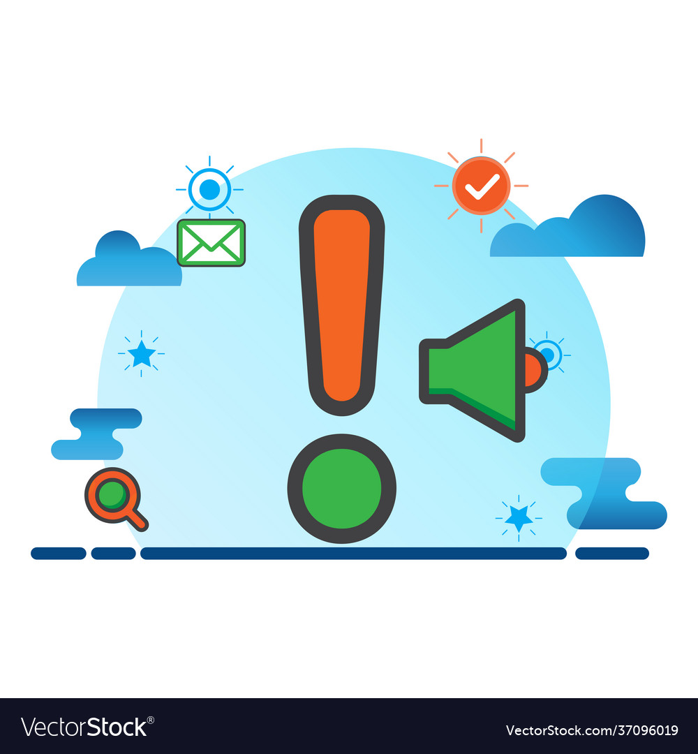 Warning mark flat icon can use for design