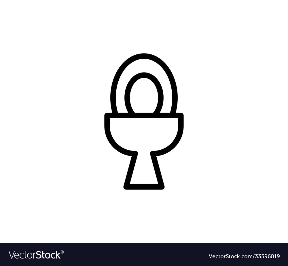 Wc line icon vector image Wc line icon