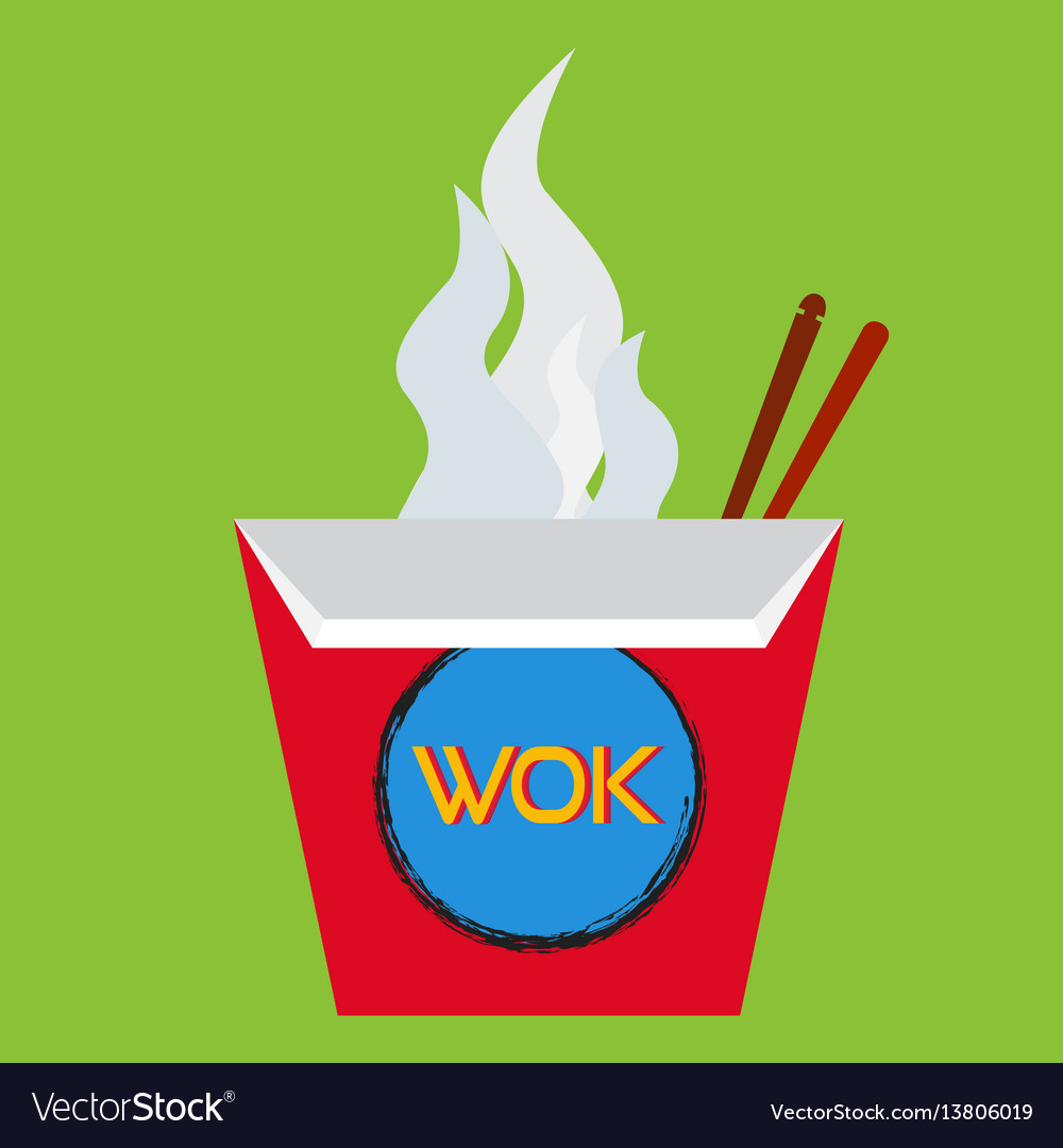 Wok box with chopsticks