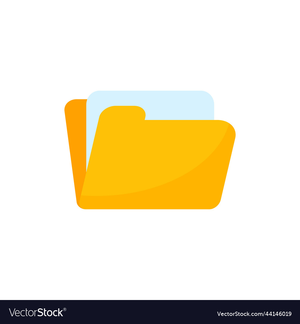 Yellow folders for organizing documents sorting