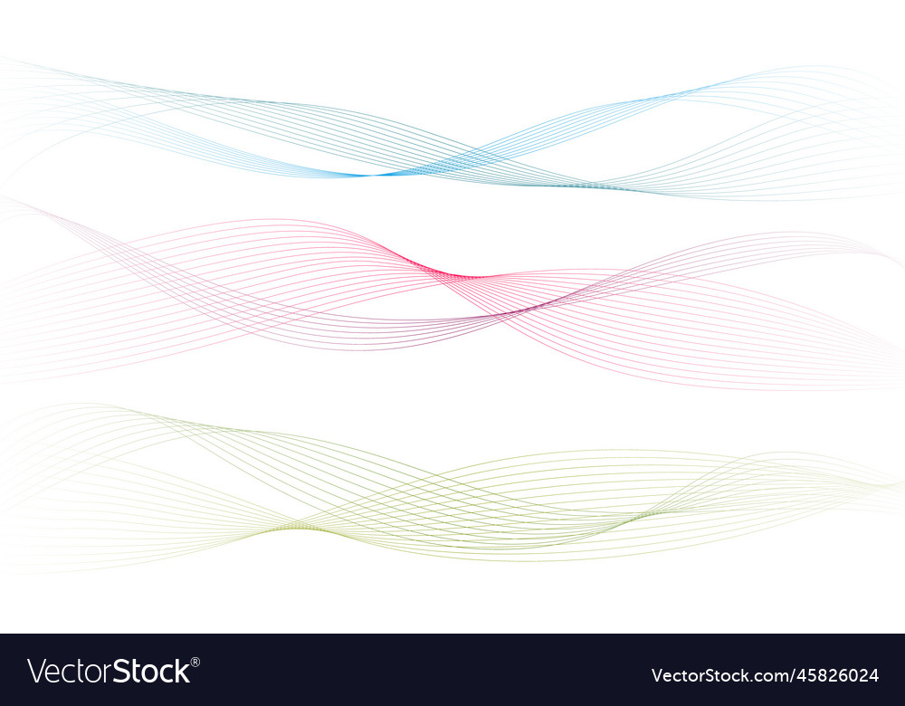 Abstract colorful wave element for design vector image Abstract colorful wave element for design