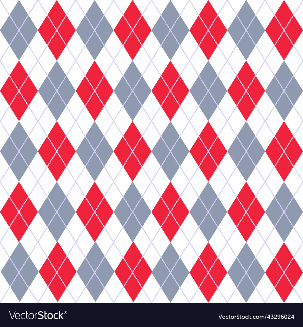 Argyle pattern seamless background vector image Argyle pattern seamless background