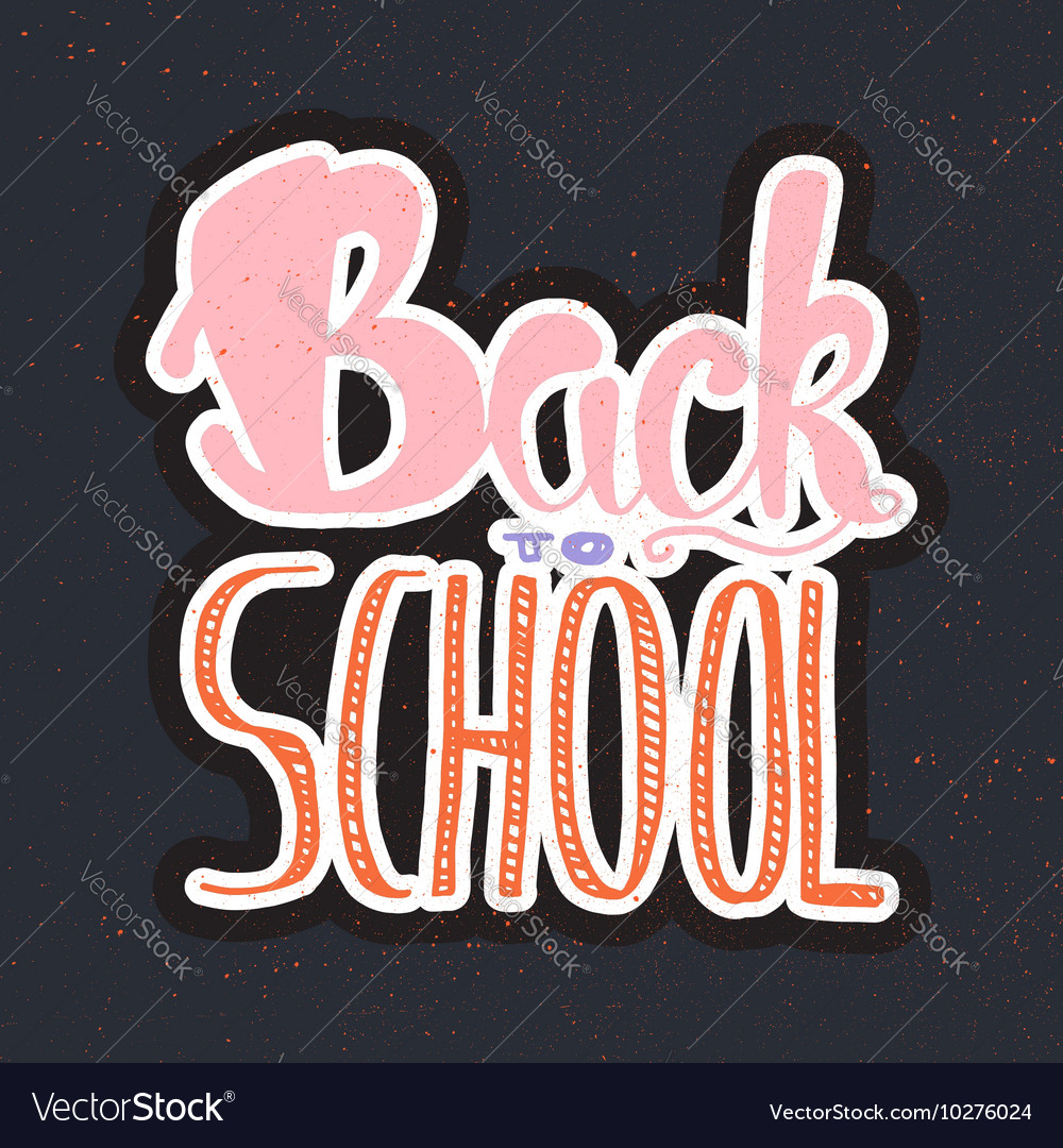 Back to school lettering