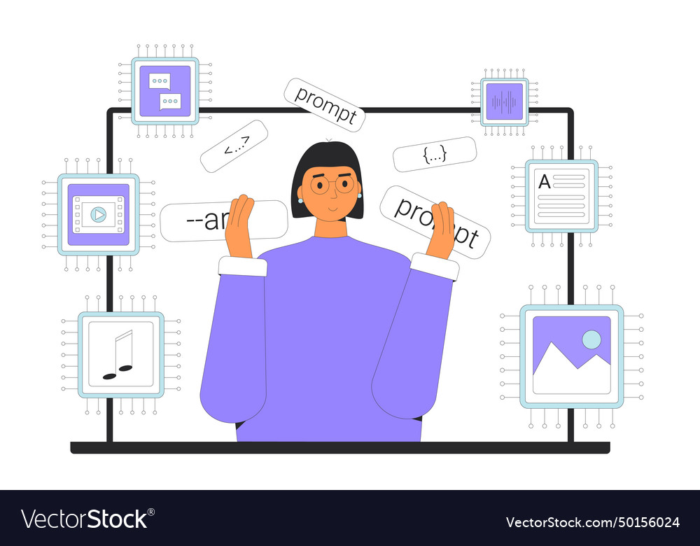 Crafting precise instructions or queries vector image Crafting precise instructions or queries
