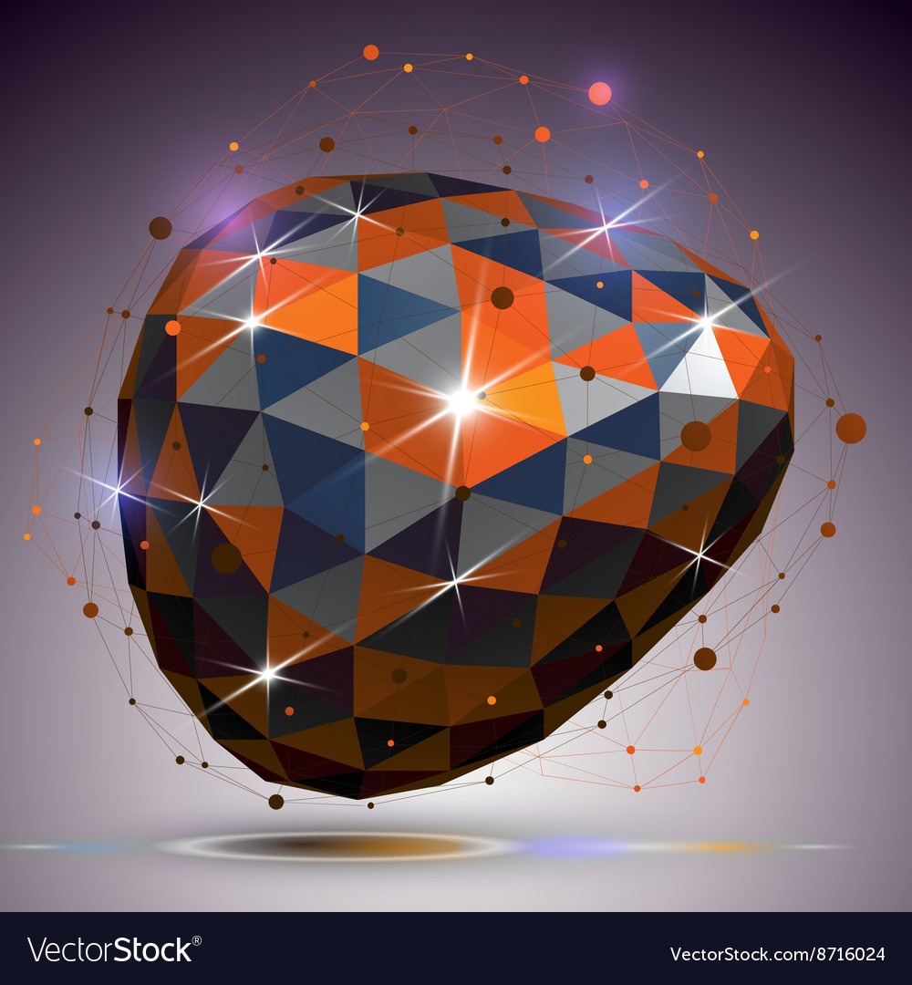 Creative asymmetric polished object with lines