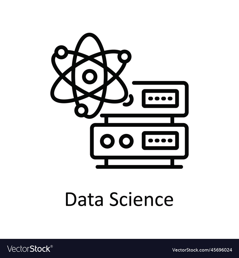 Data science outline icon design