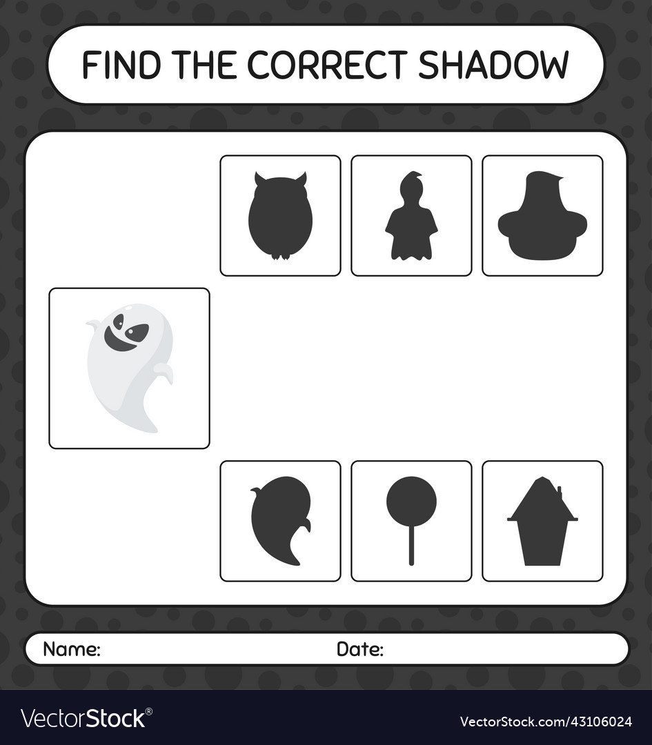 Find the correct shadows game with ghost