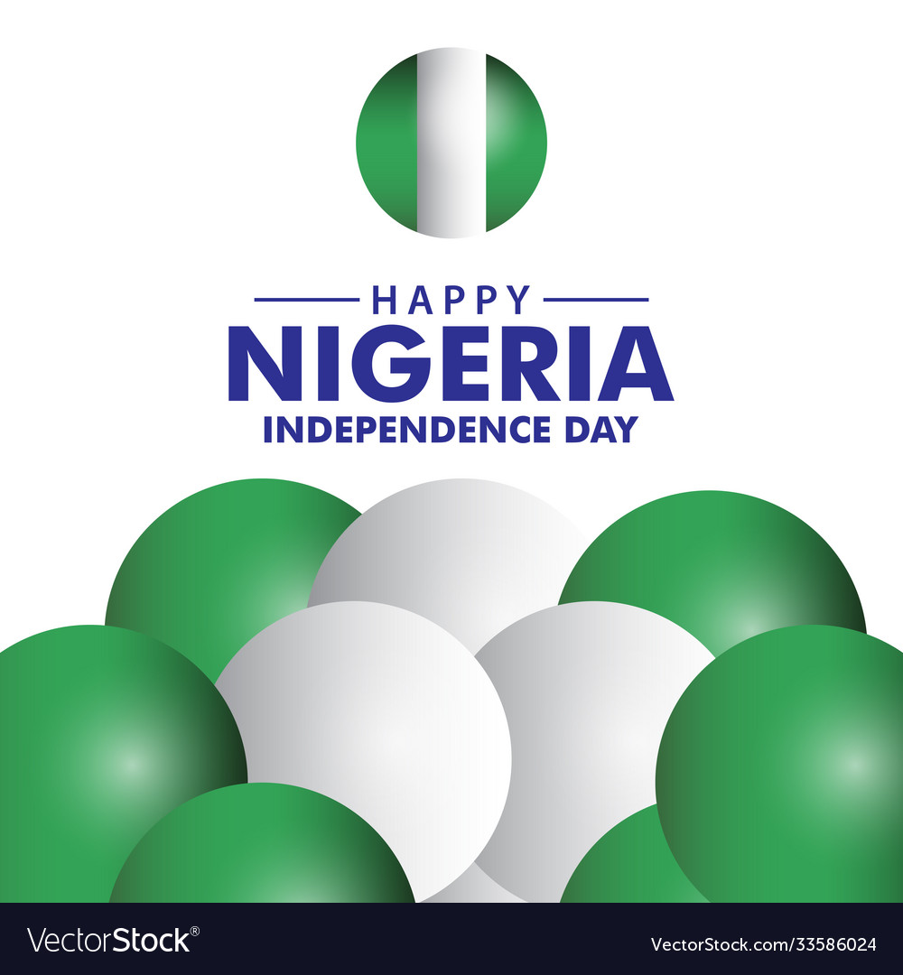 Happy nigeria independence day template design Vector Image