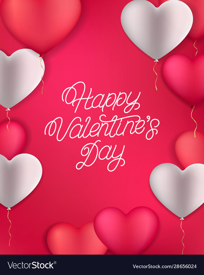 Happy valentines day hand written lettering Vector Image