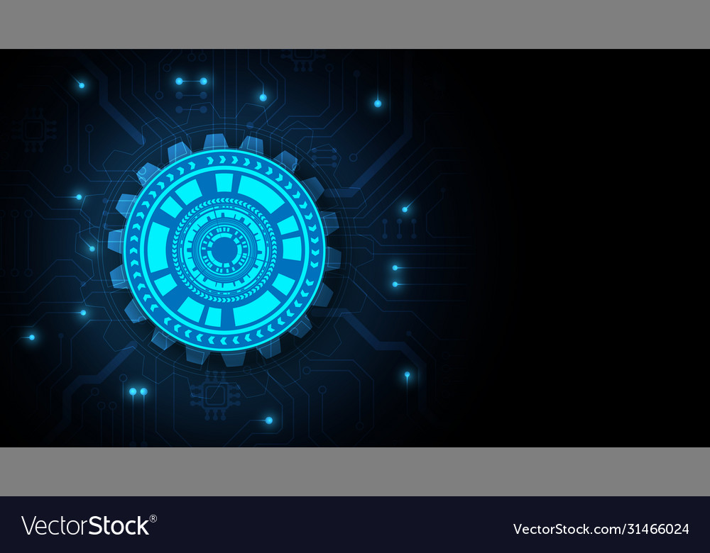 Hi-tech digital data connection system vector image Hi-tech digital data connection system
