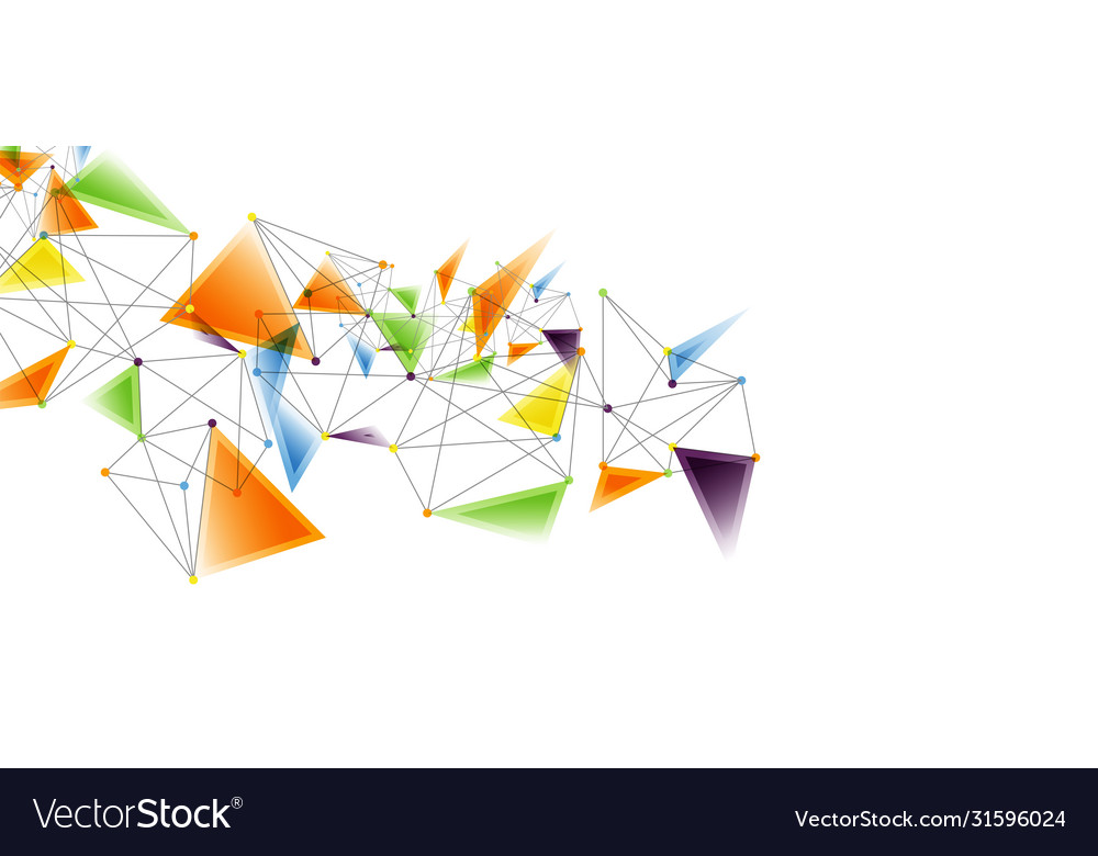 Line points connections triangular technology