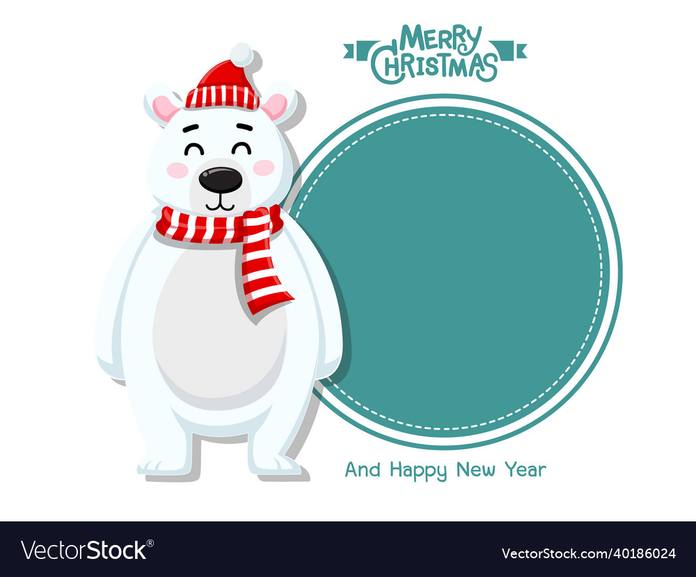 Merry christmas and happy new year greeting card