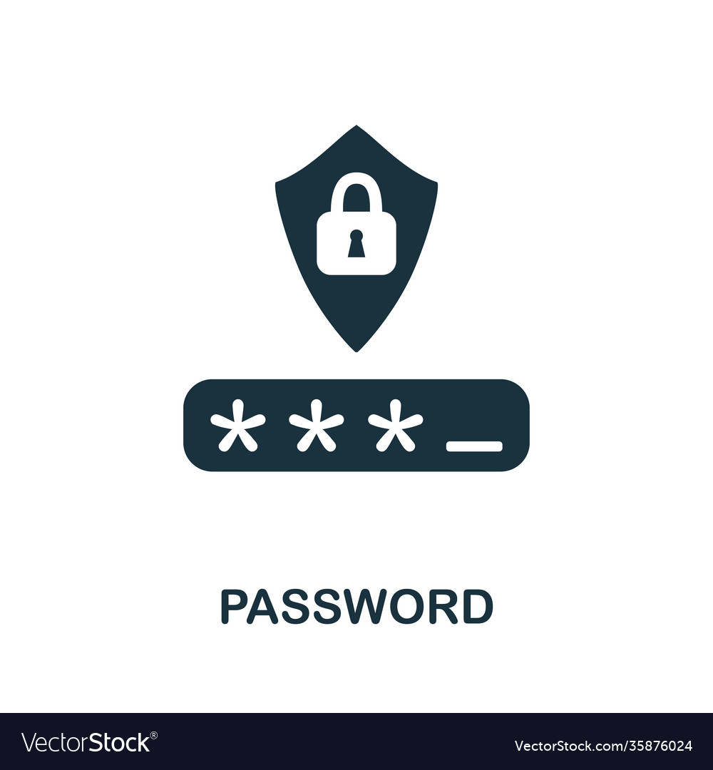 Password icon simple element from internet
