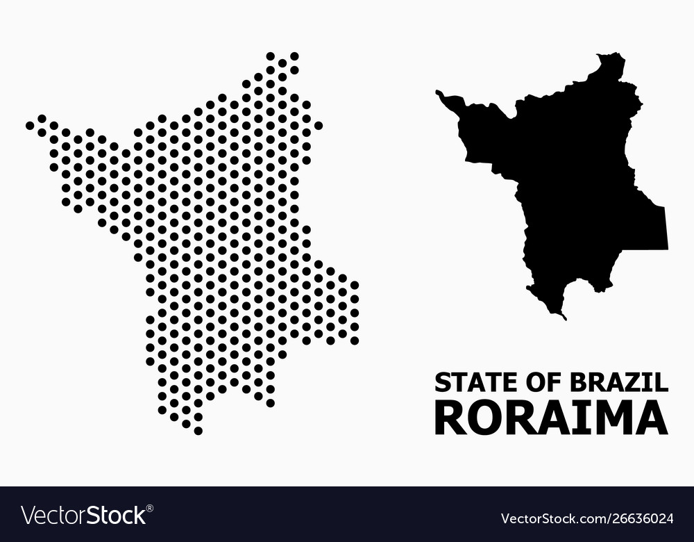 Pixelated mosaic map roraima state vector image Pixelated mosaic map roraima state