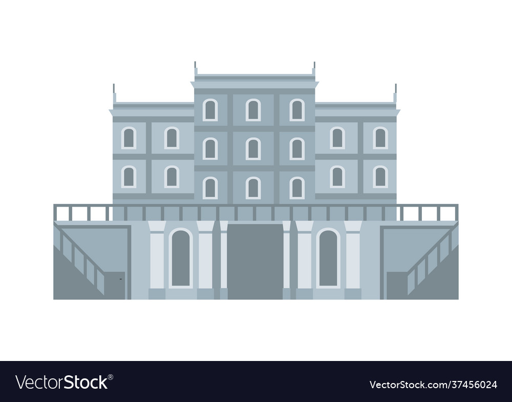 Rome european architecture building flat cartoon