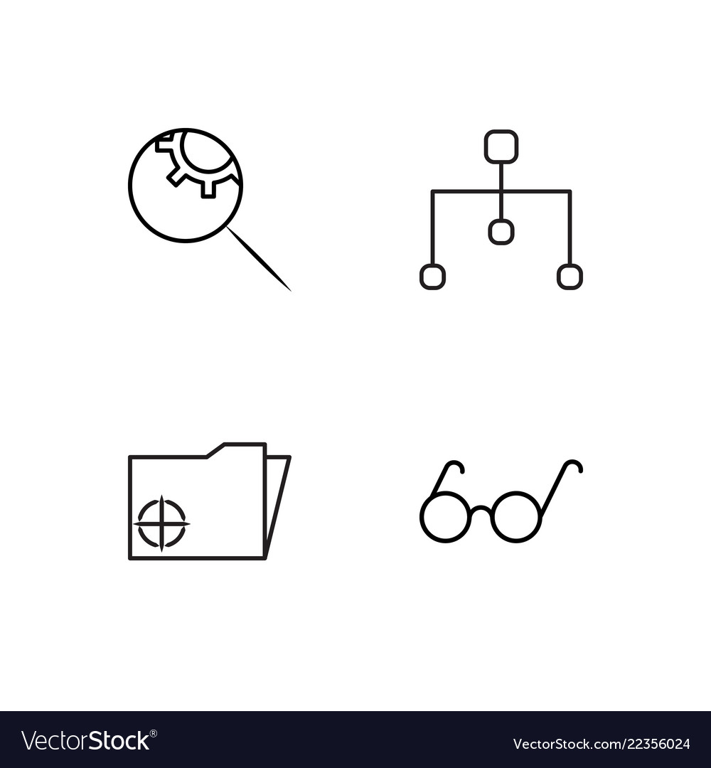 Web simple outlined icons set vector image Web simple outlined icons set