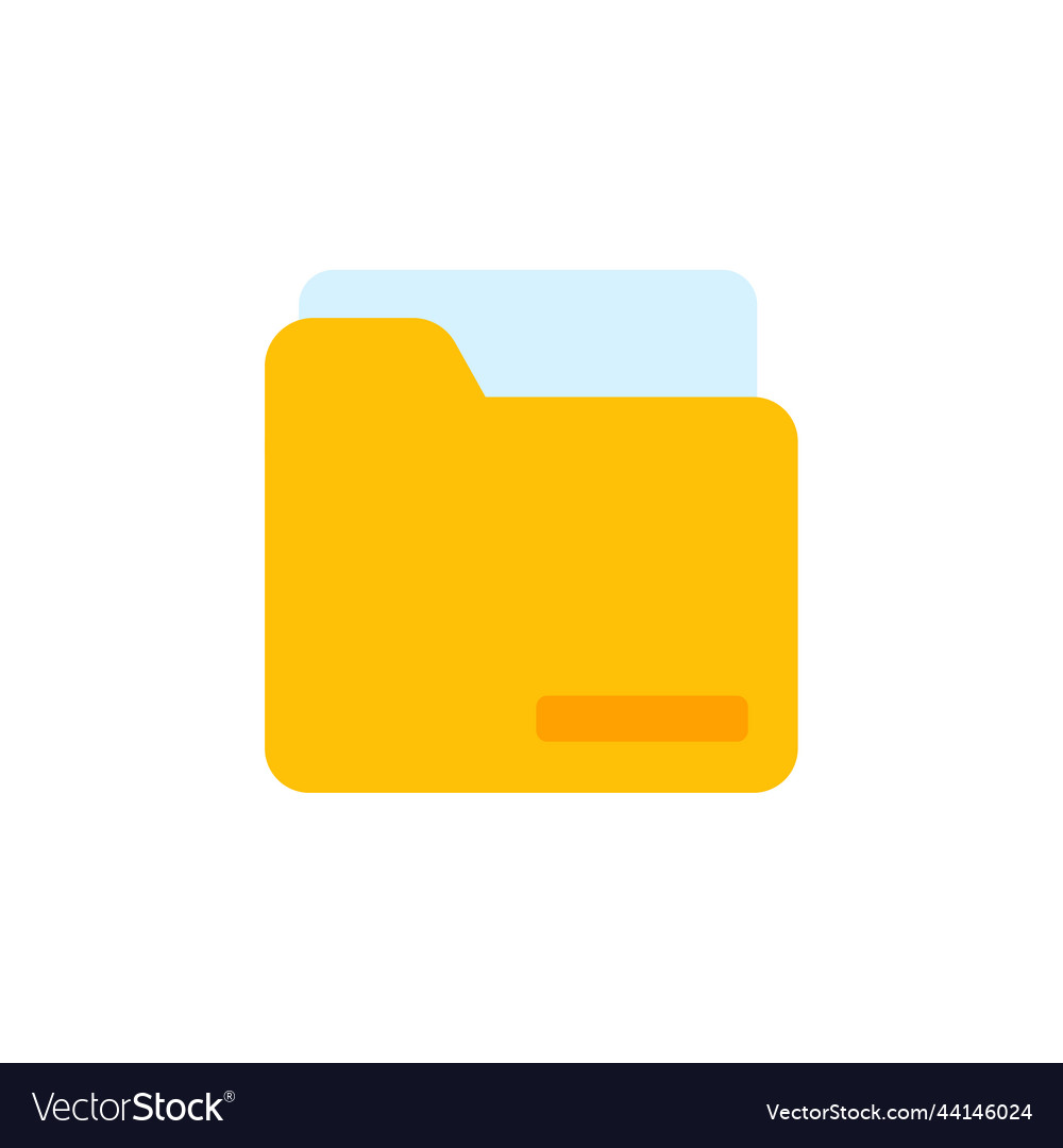 Yellow folders for organizing documents sorting vector image Yellow folders for organizing documents sorting