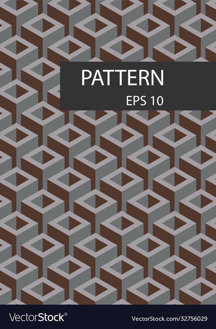 Abstract cube patterngray geometric 3d