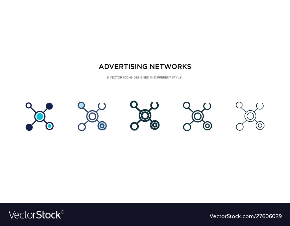Advertising networks icon in different style two