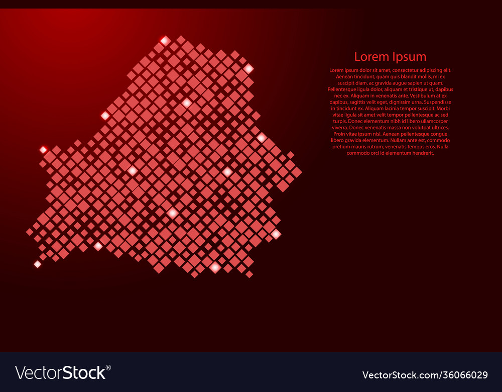 Belarus map from red pattern rhombuses vector image Belarus map from red pattern rhombuses