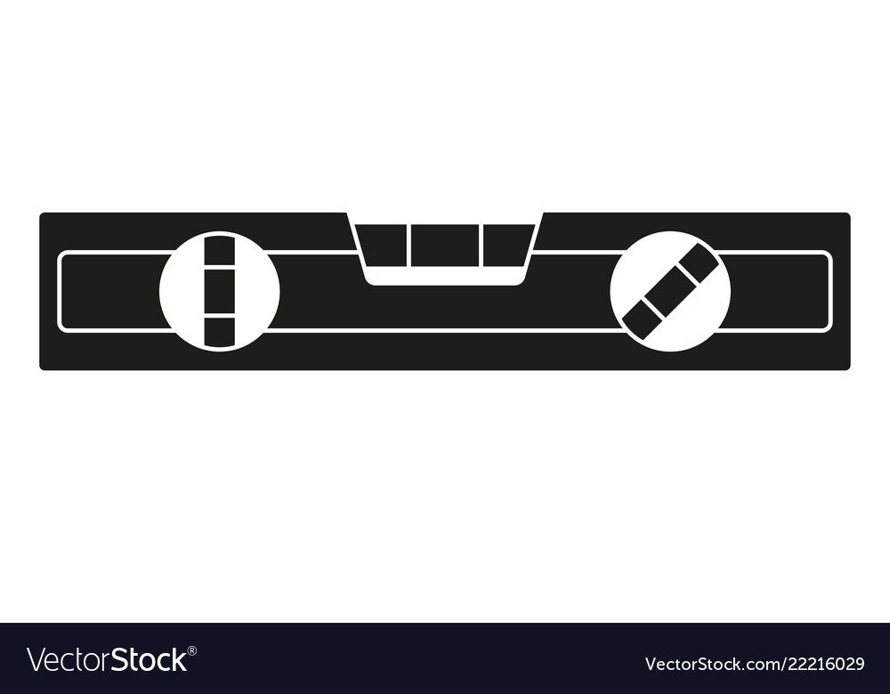 Black And White Level Tool Silhouette Royalty Free Vector