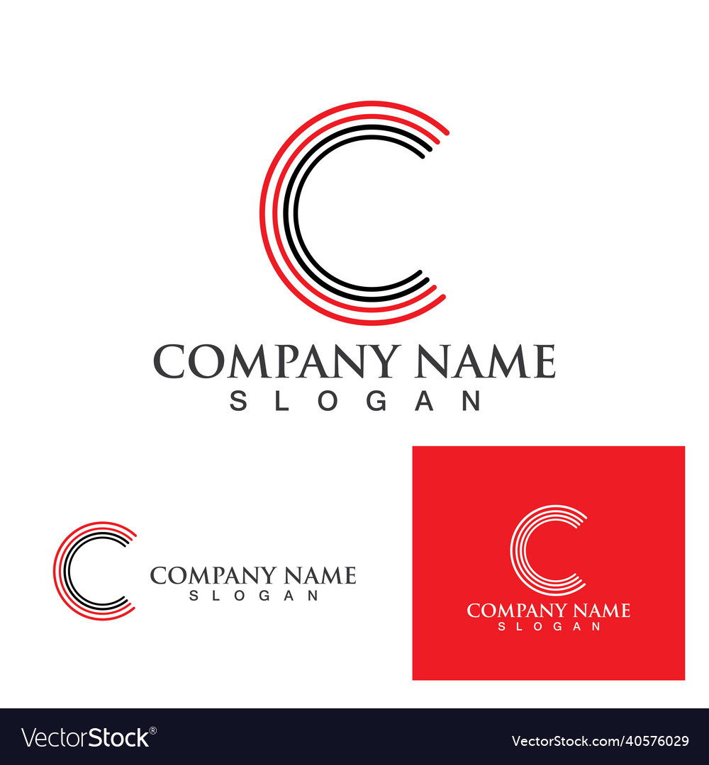 C letter logo template Royalty Free Vector Image