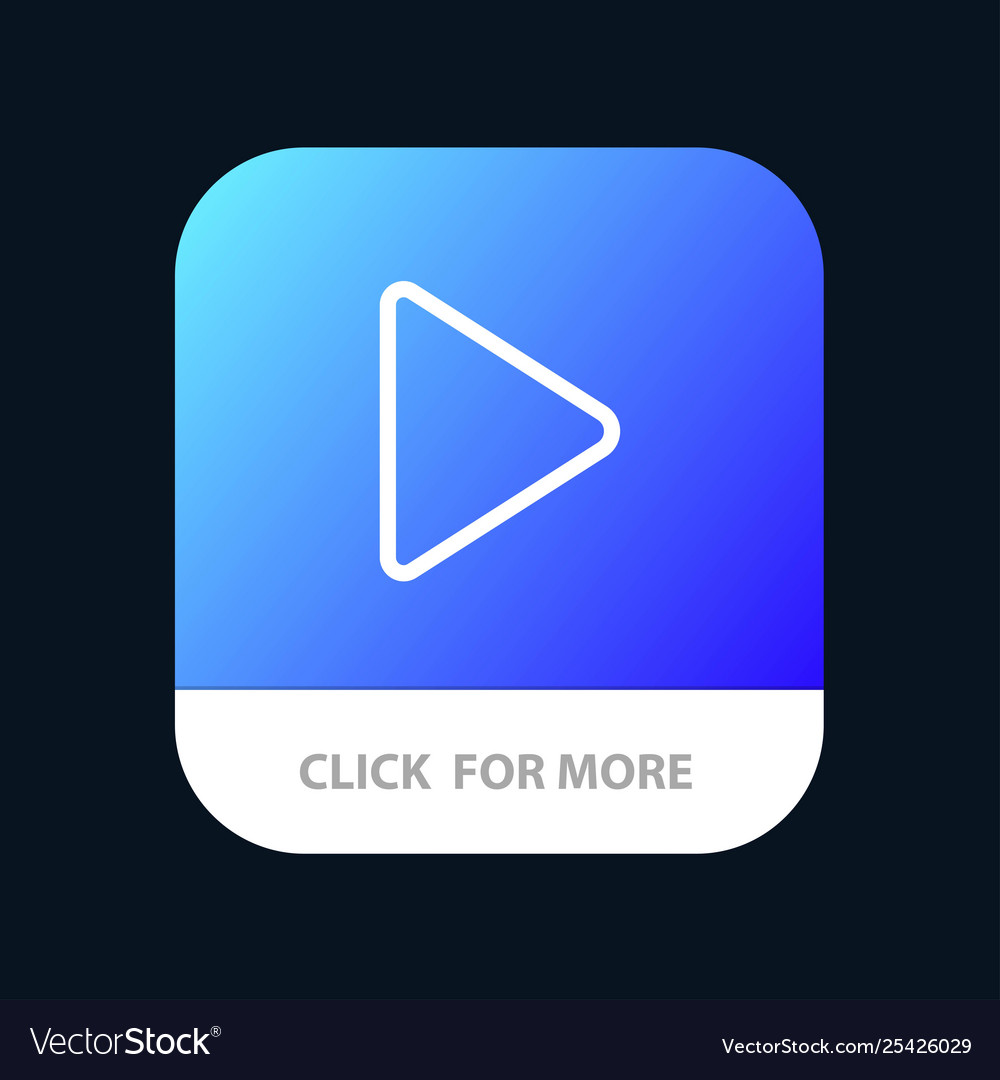 Control media play video mobile app button vector image Control media play video mobile app button
