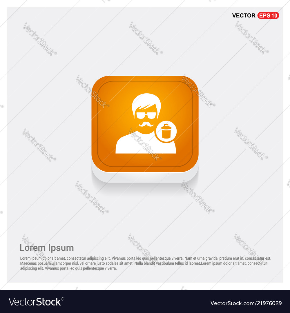 Delete user icon vector image Delete user icon