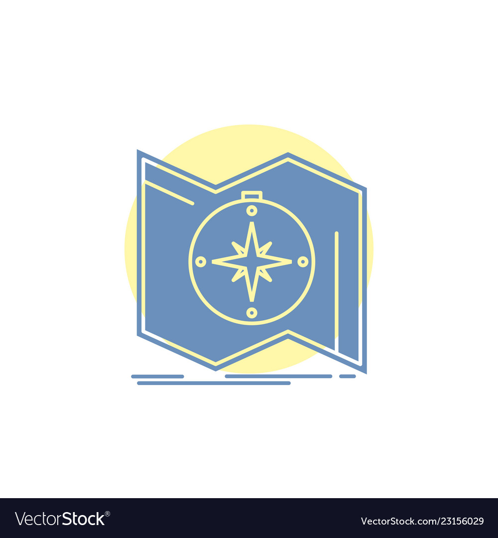 Direction explore map navigate navigation glyph