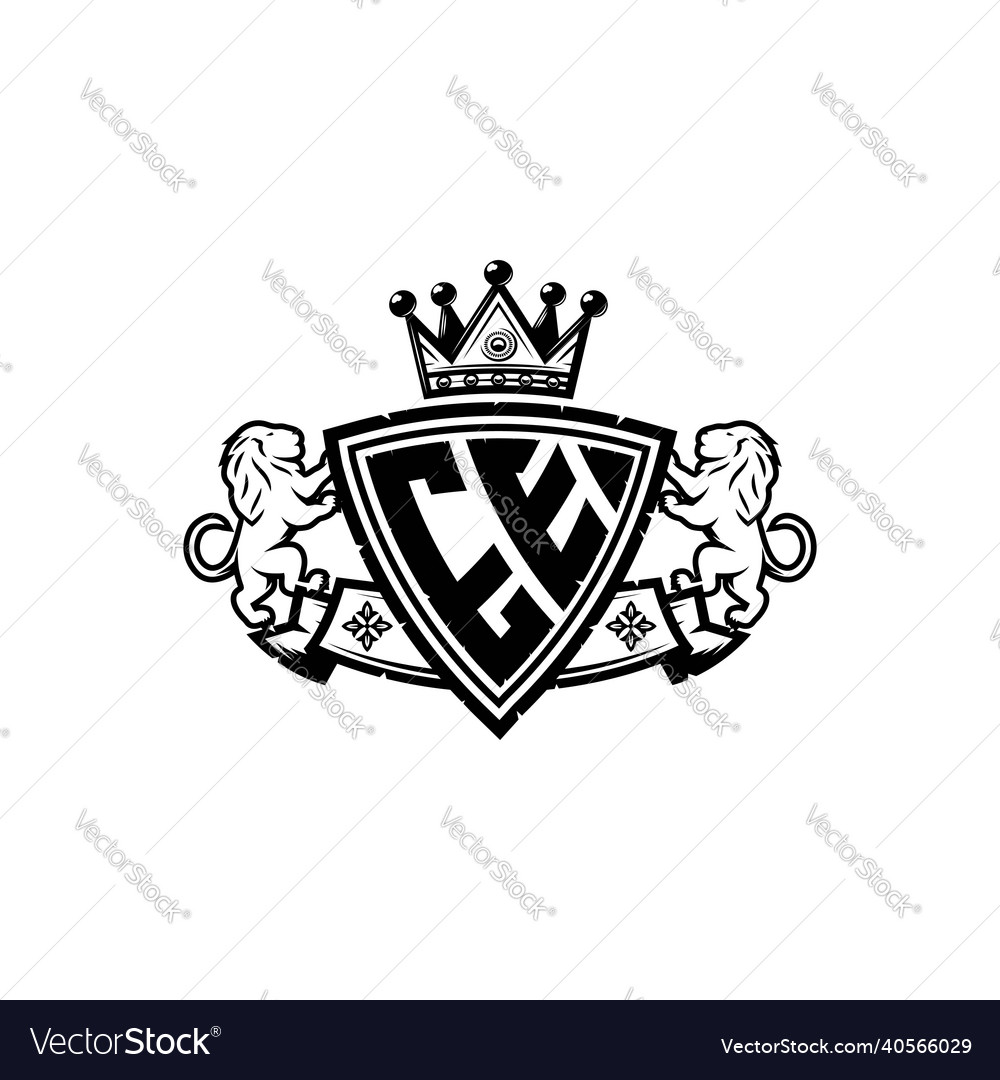 Ee logo monogram shield crown luxury design