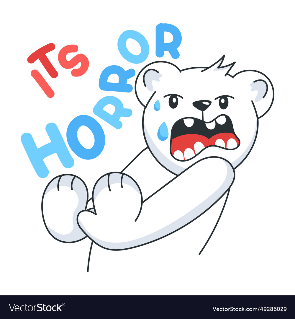 frightened-bear-royalty-free-vector-image-vectorstock