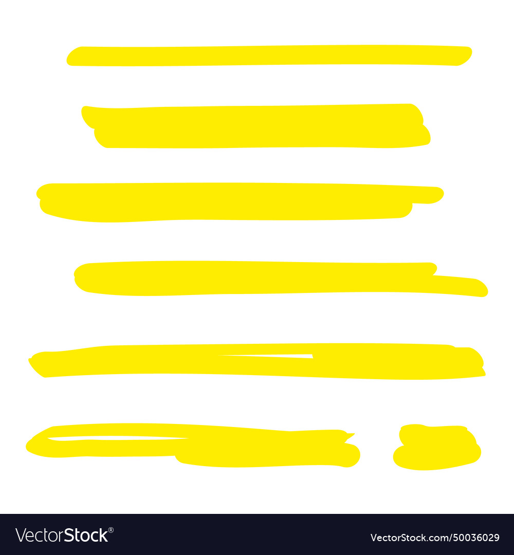 Highlight indicator yellow strokes