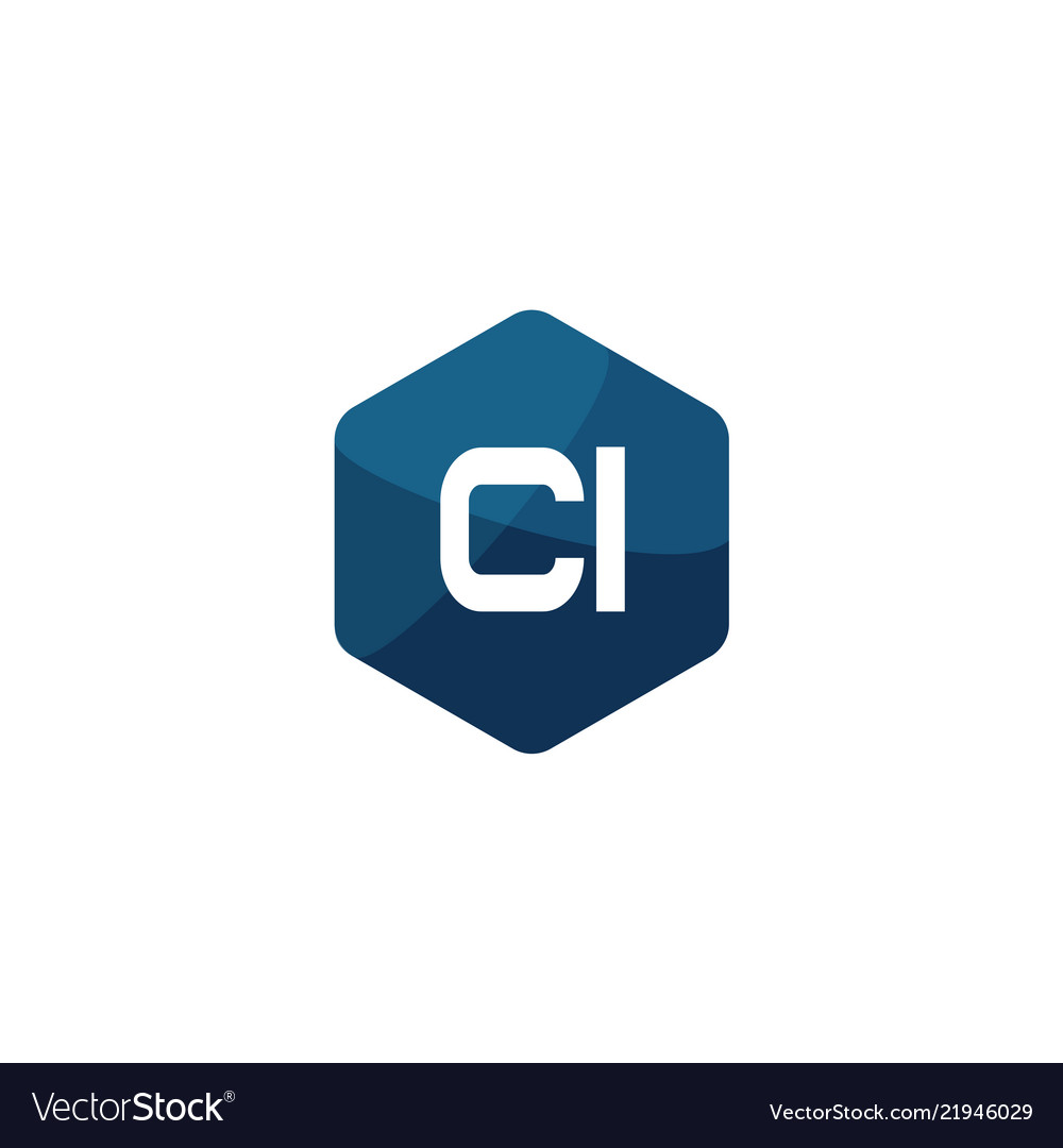 Initial letter ci logo template design