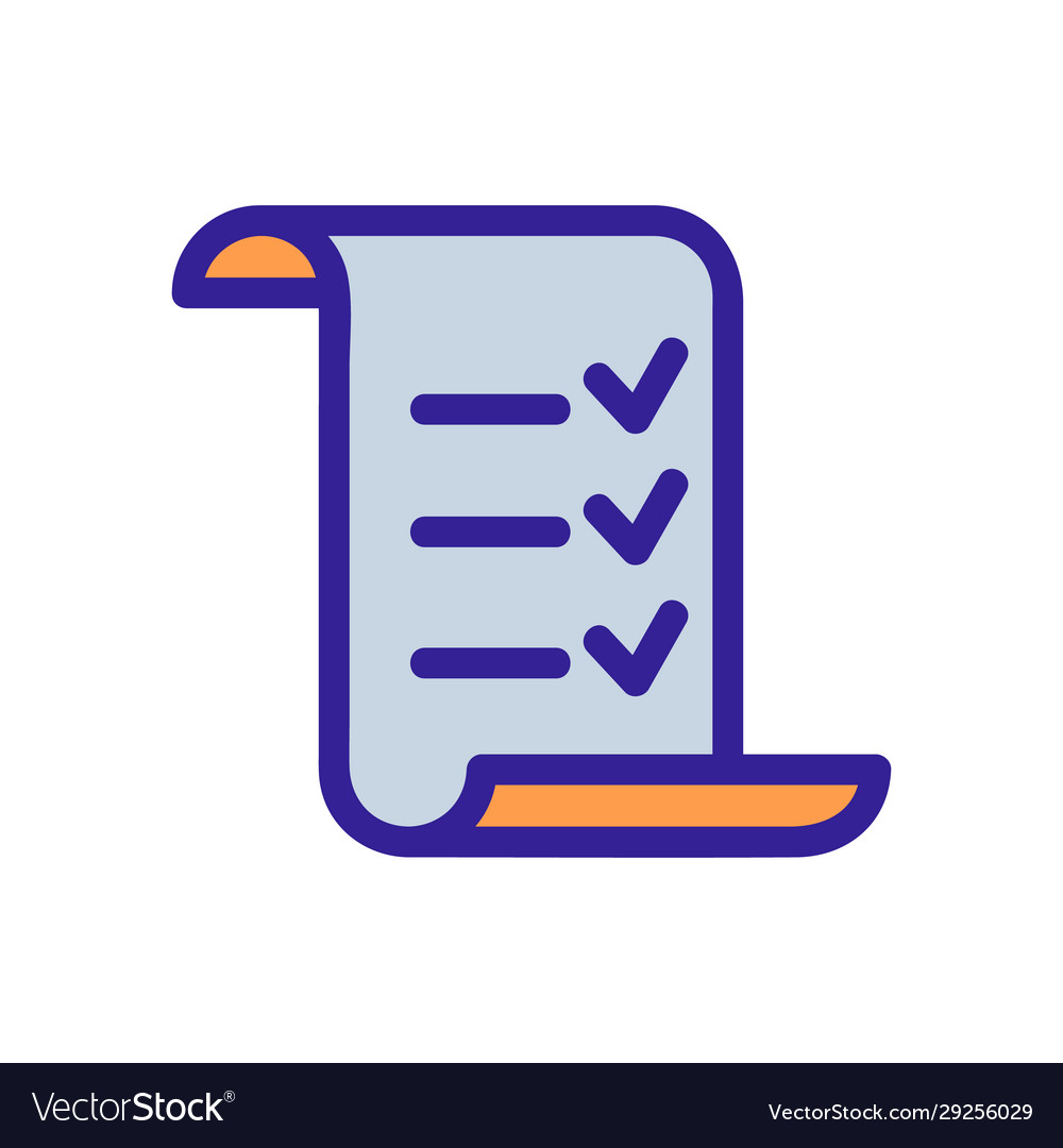 Make a list icon isolated contour vector image Make a list icon isolated contour