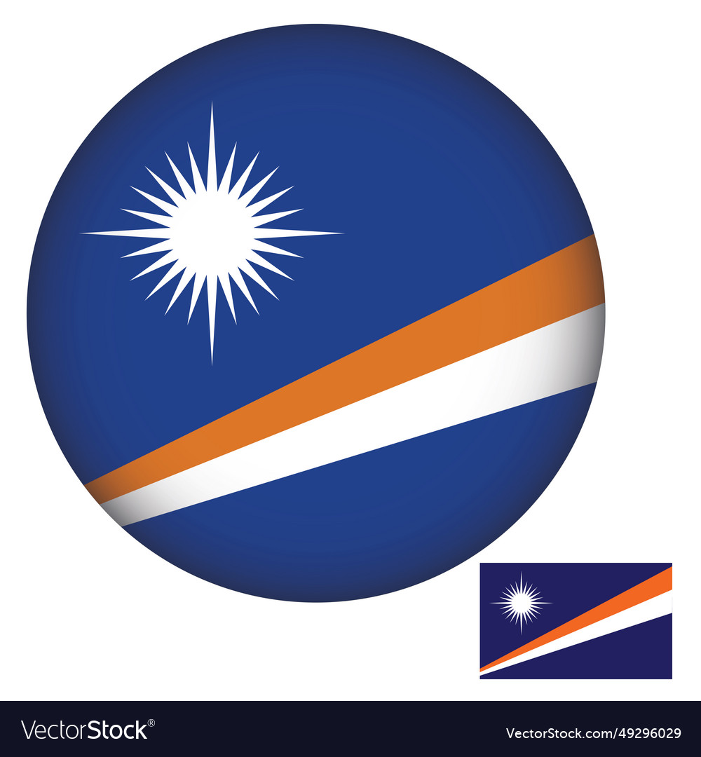 Marshall islands flag round shape