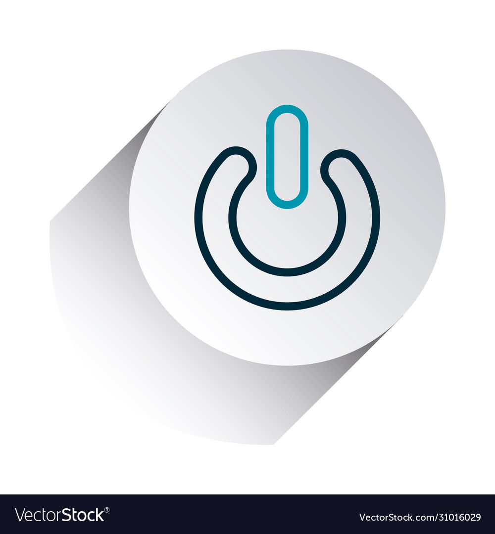 Power button icon line gradient style