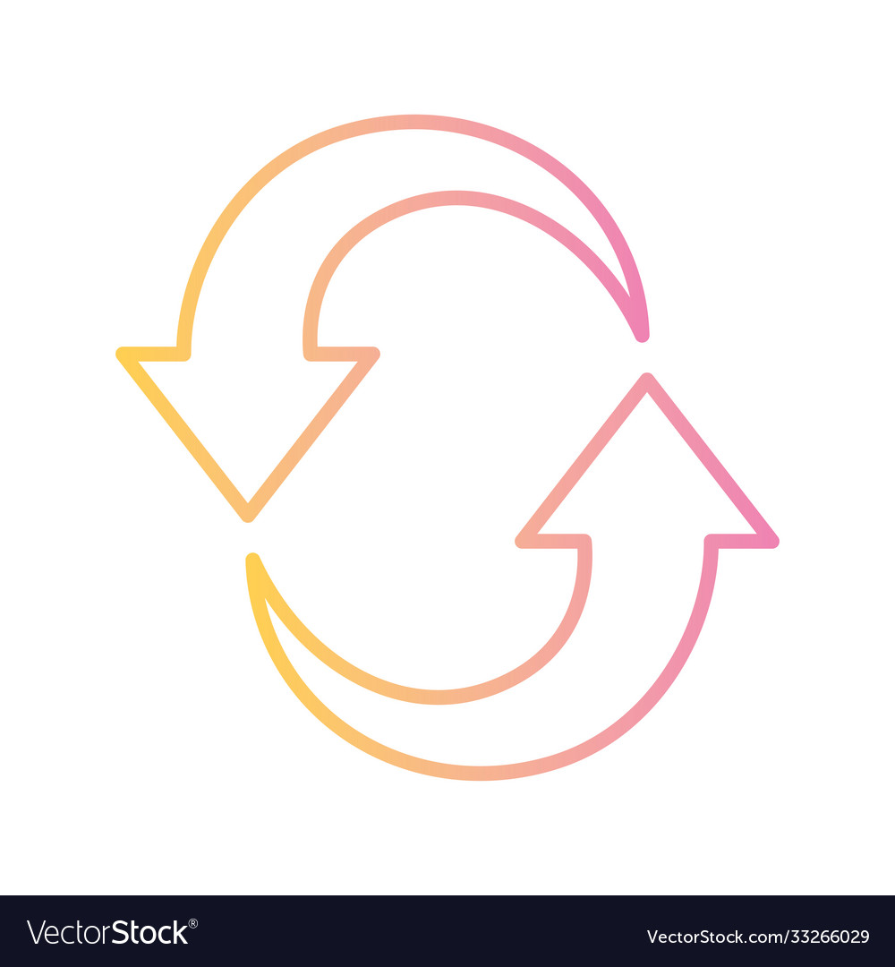 Refresh arrow gradient style icon design