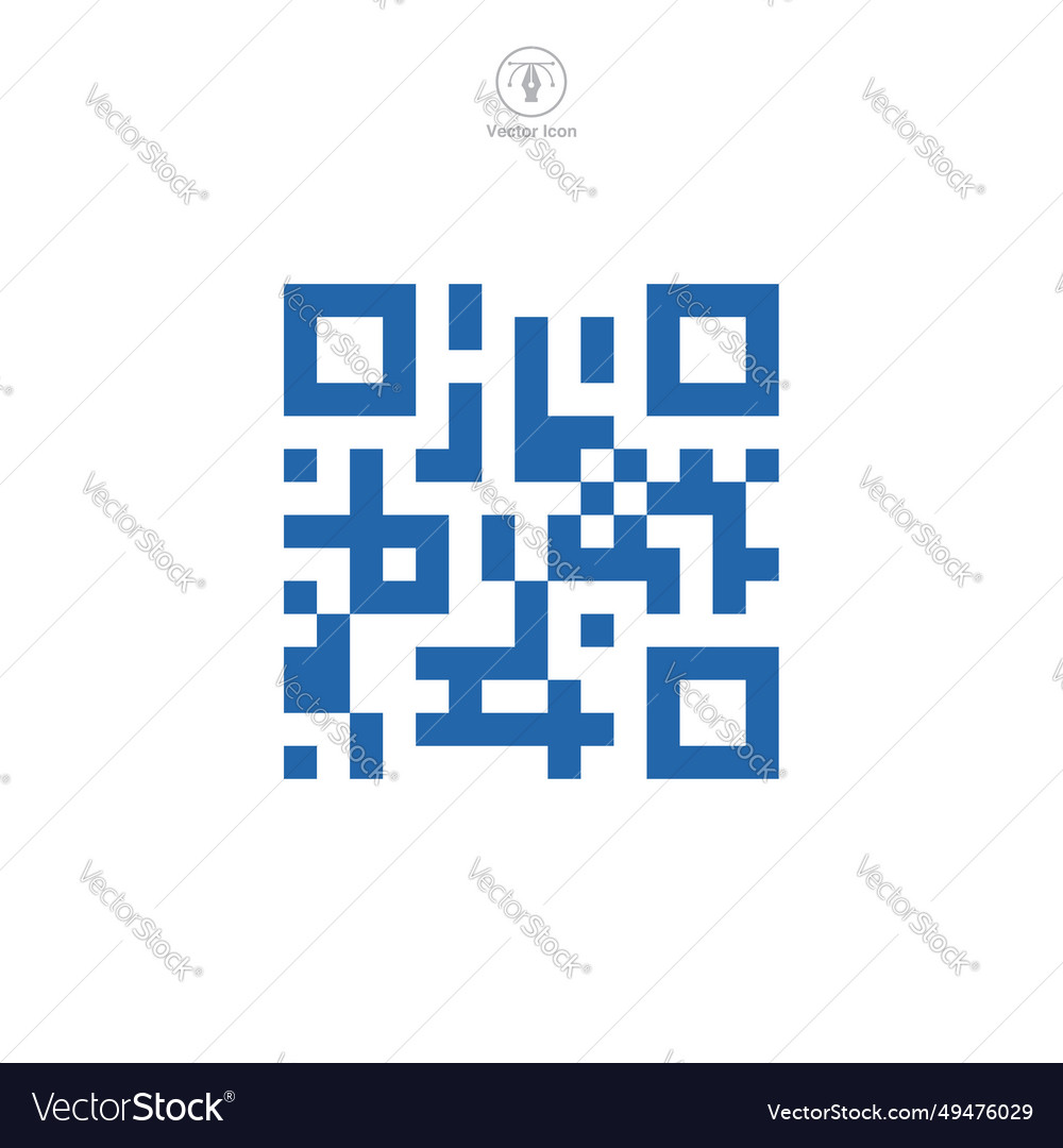 Scan qr code icon barcode symbol isolated vector image Scan qr code icon barcode symbol isolated