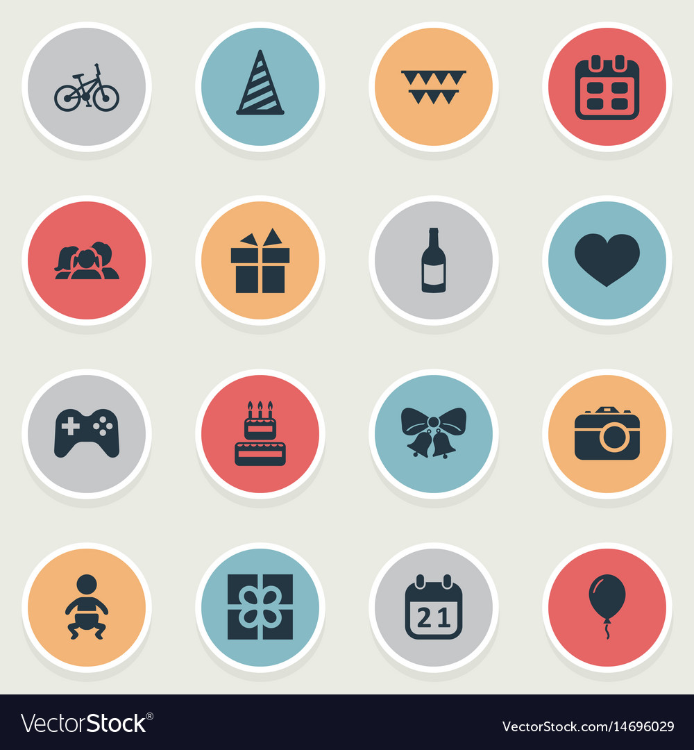 Set of simple holiday icons