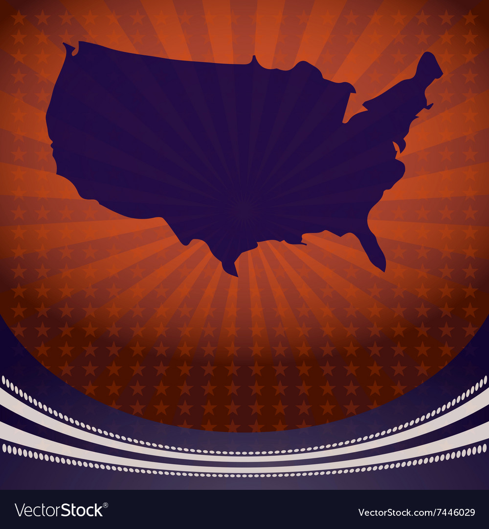 Usa map election campaign Royalty Free Vector Image