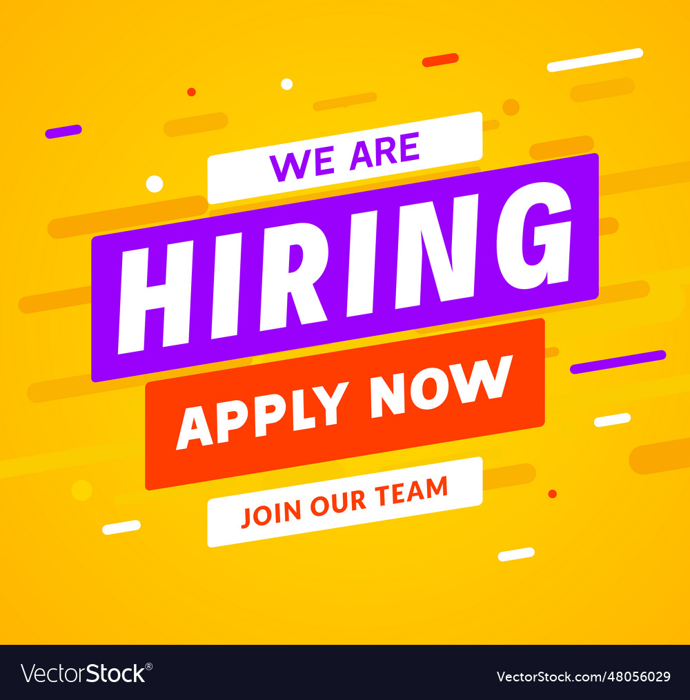 We are hiring career employee message background