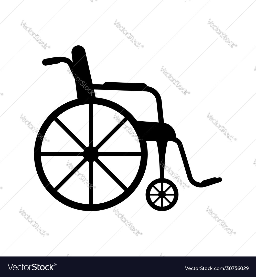 Wheelchair icon medical chair on wheels Royalty Free Vector